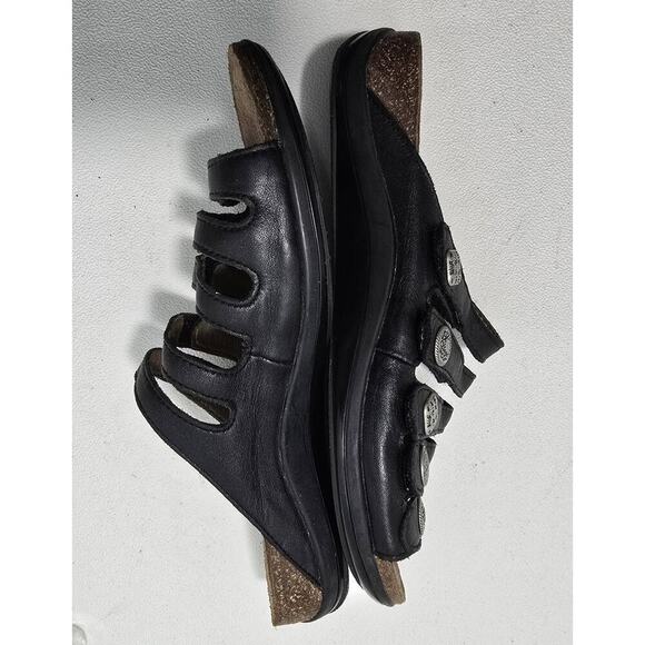 Dansko Janie 5 Strap Chunky Slide Sandals Women's Black Leather EU 40 ( US 10 ) - Picture 5 of 8